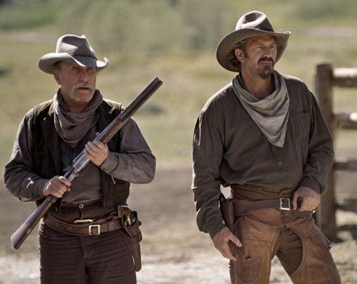 Kevin Costner (r) with Robert Duvall in Open Range